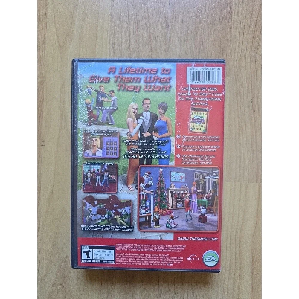 The Sims 2 Holiday Edition PC Game 2006 + Happy Holiday Stuff Complete